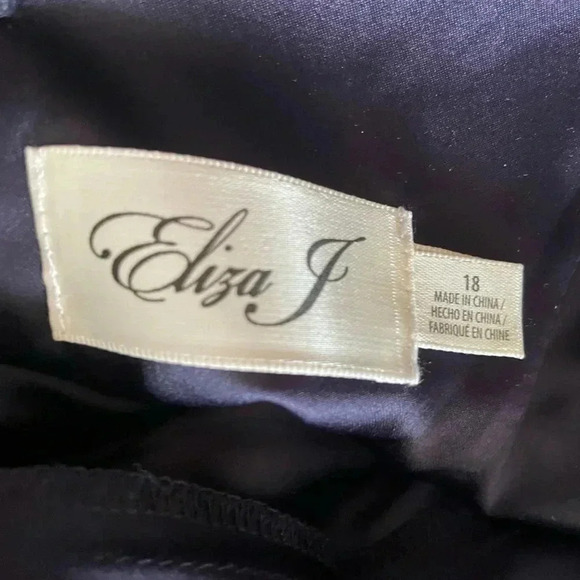 Eliza J high/low wrap look embellished chiffon dress sz 18 - Picture 6 of 13